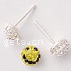 CRYSTALLIZED™ Crystal Sterling Silver Stud Earring, sterling silver post pin, Dome [
