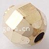 Faceted Brass Beads, Round, plated Approx 1.5mm 