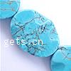 Dyed Natural Turquoise Beads, Dyed Turquoise, Oval, blue .5 Inch 