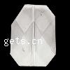 透明なアクリル・ビーズ, アクリル, 多角形, 切り面 & 半分透明, 無色 穴:約 1.5mm, 約 80パソコン/バッグ, 売り手 バッグ