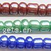 Opaque Lustrous Glass Seed Beads, Slightly Round 