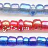 Silverlined S.H.Rainbow Glass Seed Beads, Slightly Round, silver-lined 