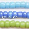 Opaque Glass Seed Beads, Slightly Round, solid color 