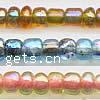Transparent Color lined Glass Seed Beads, Slightly Round, translucent Approx 
