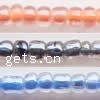 Perles de verre colorées à l'intérieur, perles de rocaille en verre, Légèrement rond, coeur coloré, plus de couleurs à choisir Environ Vendu par sac