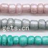Opaque Dyed Glass Seed Beads, Slightly Round, luster  