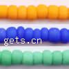 Matte Glass Seed Beads, Slightly Round, frosted 