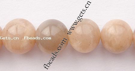 Солнечный камень, санстоун, Круглая, натуральный, больше размеров для выбора, отверстие:Приблизительно 1mm, длина:Приблизительно 15 дюймовый, продается Strand