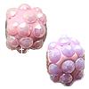 Indonesia Jewelry Beads, with Brass, Rondelle, with acrylic rhinestone & large hole cadmium free, 13mm Approx 3mm 