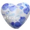 Speckled Porcelain Beads, Heart, painted Approx 2mm 