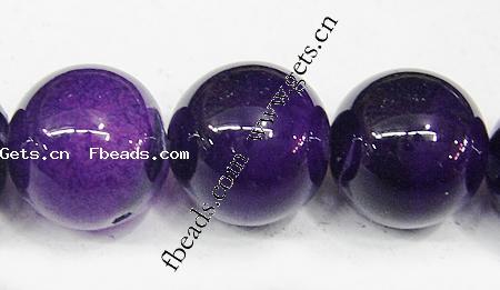 Perles agates violet naturelles, agate pourpre, Rond, Personnalisé & multiple tailles pour le choix, Trou:Environ 1-1.5mm, Longueur:Environ 15.5 pouce, Vendu par brin
