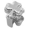 Zinc Alloy European Beads, Cross, plated, without troll Approx 4.8mm 