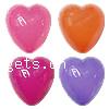 Solid Color Resin Cabochon, Heart, flat back 