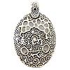 Zinc Alloy Hollow Pendants, Flat Oval, plated nickel, lead & cadmium free Approx 