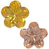 Cubic Zirconia Cabochons, Flower, handmade faceted Grade A 