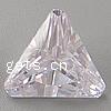 Cubic Zirconia Cabochons, Triangle, handmade faceted Grade A 