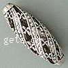 Zinc Alloy Hollow Beads, Oval, plated nickel, lead & cadmium free Approx 3mm 