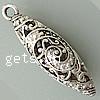 Zinc Alloy Hollow Pendants, Oval, plated nickel, lead & cadmium free Approx 3mm 