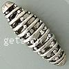 Zinc Alloy Hollow Beads, Oval, plated nickel, lead & cadmium free Approx 2mm 
