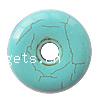 Synthetic Turquoise Pendants, Donut, blue Approx 6mm 