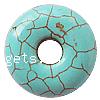 Synthetic Turquoise Pendants, Donut, blue Approx 7mm 