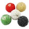 Woven Glass Seed Beads, with Acrylic, Round 25mm Approx 3mm, Approx 