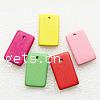 Dyed Wood Pendants, Rectangle, mixed colors Approx 2mm, Approx 
