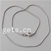 Мода нержавеющей стали ожерелье цепь, нержавеющая сталь, различной длины для выбора, оригинальный цвет, 1.5mm, продается Strand