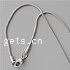 Fashion Stainless Steel Necklace Chain, snake chain, original color, 0.9mm .5 Inch 