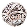Zinc Alloy Hollow Beads, Drum, plated nickel, lead & cadmium free Approx 6mm 