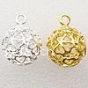 Zinc Alloy Hollow Pendants, Round, plated 18mm Approx 3mm 