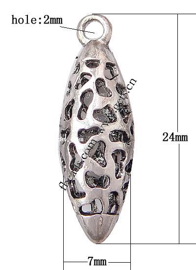 Zinc Alloy Hollow Pendants, Oval, plated, more colors for choice, Sold By PC