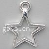 Zinc Alloy Star Pendant, plated nickel, lead & cadmium free Approx 1.5mm 