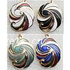 Cloisonne Pendants, Oval, smooth Approx 2mm 