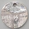 Zinc Alloy Tag Charm, Flat Round, plated cadmium free Approx 2mm 