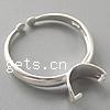 Sterling Silber auswechselbare Ring Base, 925 Sterling Silber, plattiert, keine, 9x5mm, Bohrung:ca. 17mm, Größe:7, verkauft von PC