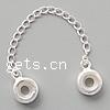 Sterling Silver European Safety Chain, 925 Sterling Silver, Donut, plated, twist oval chain & without troll Approx 2mm 