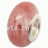 Perles de pierres précieuses style European, rouge de cerise, avec base en laiton, rondelle Environ 4.5mm, Vendu par PC