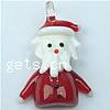 Christmas Lampwork Pendants, Santa Claus, red Approx 5mm 