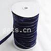 Baumwollsamt Band, Baumwollsamt Seidenband, einzelseitig, blau, 25mm, Länge:80 yard, verkauft von PC