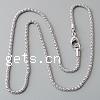 Мода нержавеющей стали ожерелье цепь, нержавеющая сталь, цепь для фонаря, 2.5mm, длина:28 дюймовый, продается Strand