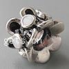 Enamel Thailand Sterling Silver European Beads, Flower, with troll Approx 4mm 