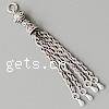 Zinc Alloy Chain Fringe, with iron chain, antique silver color plated, cadmium free Approx 5mm 