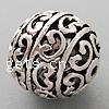 Zinc Alloy Hollow Beads, Round, plated cadmium free Approx 1.5mm 