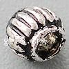Zinc Alloy Large Hole Beads, Rondelle, plated, textured cadmium free Approx 2mm 
