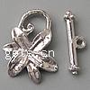 Zinc Alloy Toggle Clasp, Flower, single-strand cadmium free Approx 2mm 