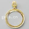 Brass Pendant Open Back Setting, Donut, plated Approx 7mm, Inner Approx 