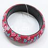 Polymer Clay Bangle, Donut, with flower pattern Approx 61mm 