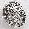Zinc Alloy Hollow Beads, Oval, plated nickel, lead & cadmium free Approx 1mm 
