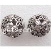 Zinc Alloy Hollow Beads, Round, plated nickel, lead & cadmium free, 18mm Approx 2mm 